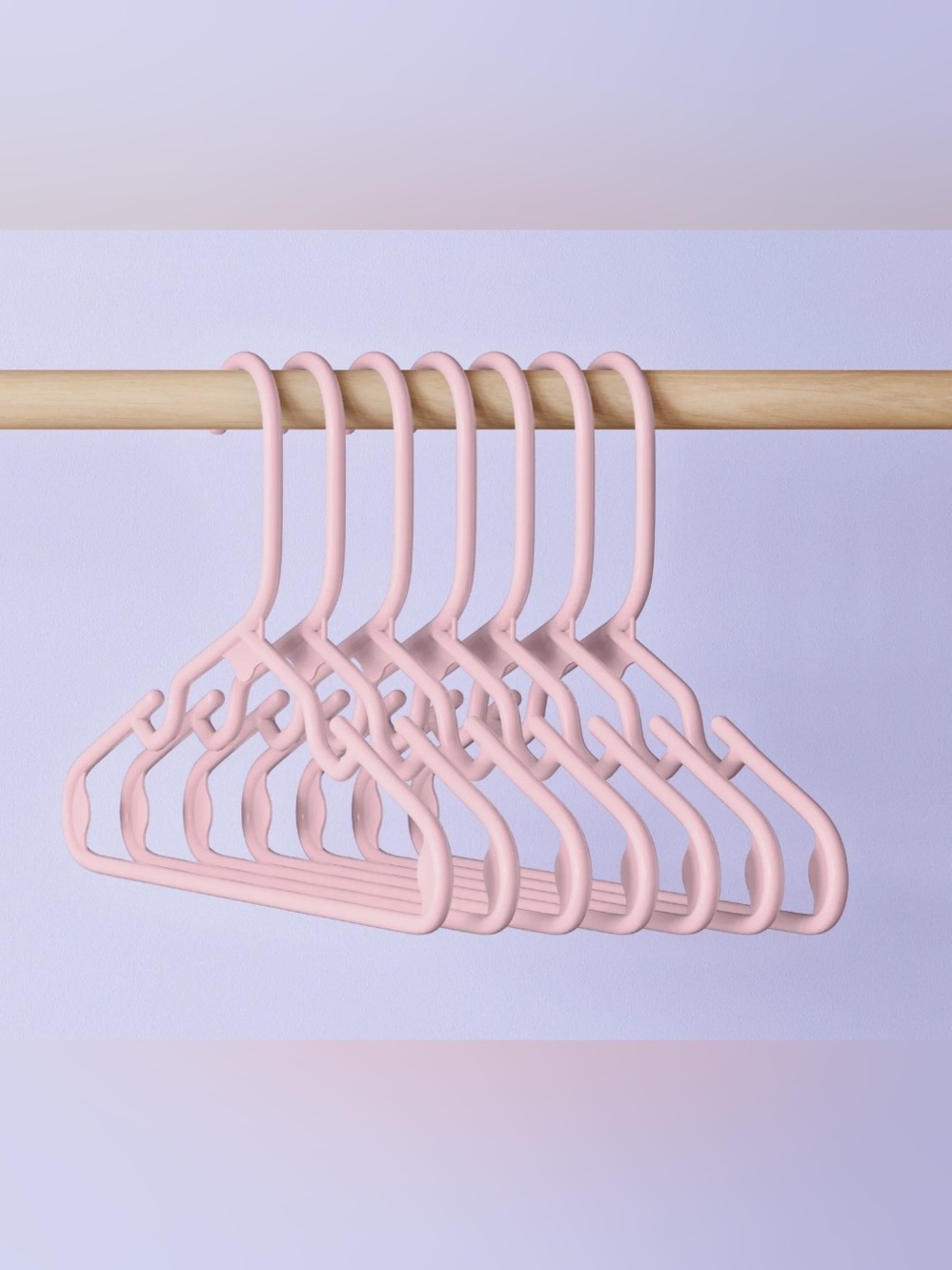 Lot of 45 Mainstays Pink Plastic Kids Hangers Baby Toddler Child Clothes